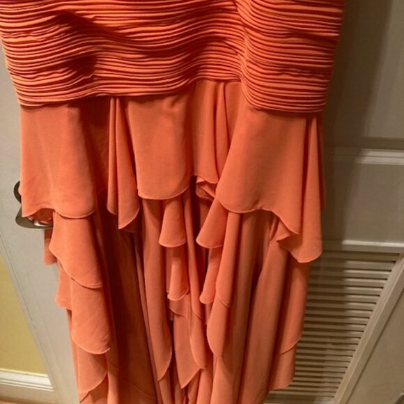 Halston Heritage coral strapless gown - Picture 2 of 5